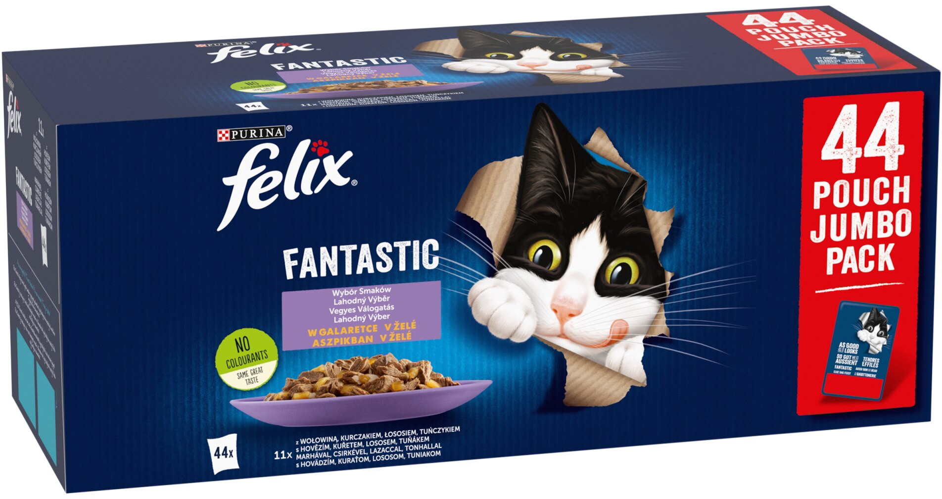 Felix Fantastic hrană pentru pisici la pliculeț - Selecție de casă cu legume în aspic - Multipack – Multipack