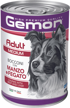 Gemon Dog Medium Adult Chunks with Beef & Liver