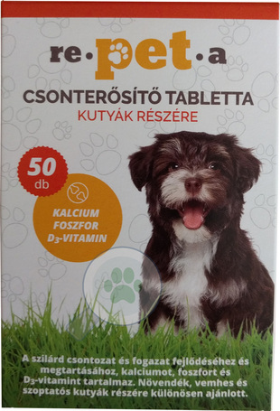 Re-pet-a csonterősítő tabletta kutyáknak