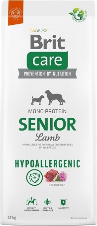 Brit Care Senior Lamb & Rice érzékeny emésztésű idősödő kutyáknak