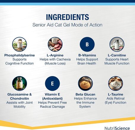 NutriScience Senior Aid Multivitamin gél idős macskáknak