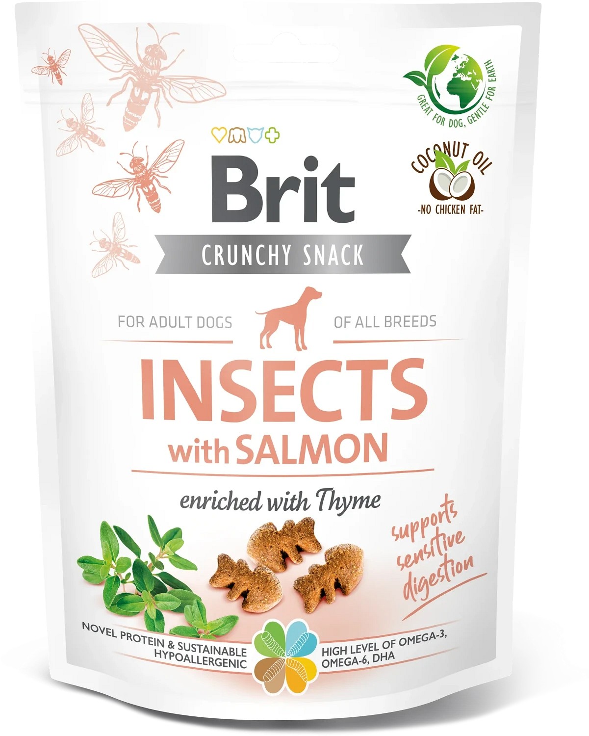 Brit Crunchy Snack Insects with Salmon