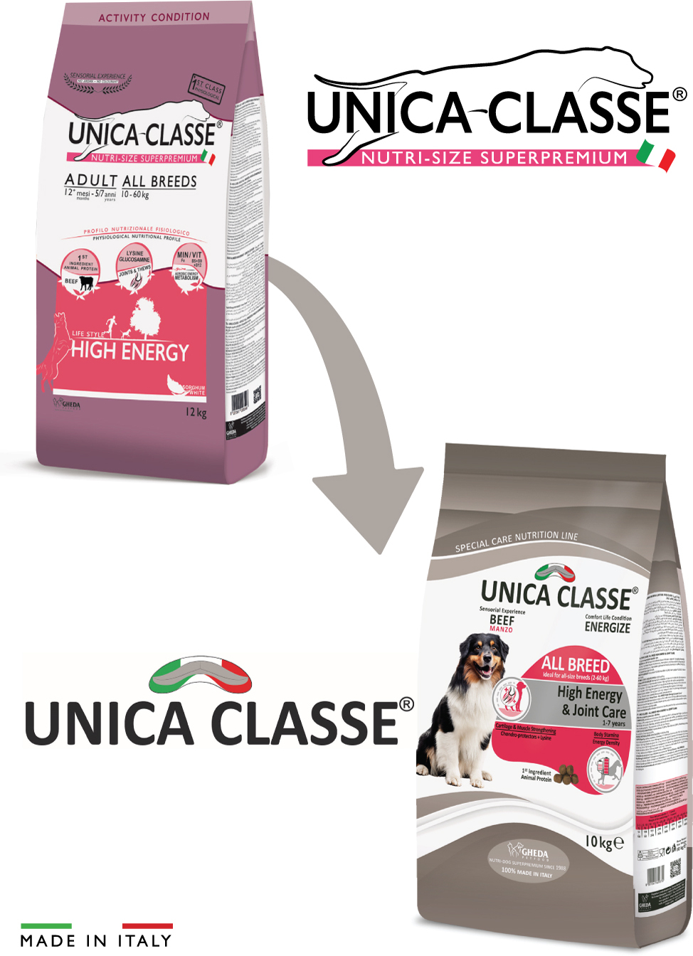 Unica Classe Adult All Breeds High Energy - zoom