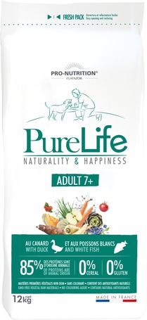 Pro-Nutrition Pure Life Adult 7+ táp idős, idősödő kutyáknak