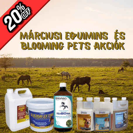 💪Márciusban is támogatjuk kedvenceid vitalitását – újabb Equimins és Blooming Pets termékek 20% kedvezménnyel