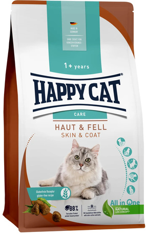 Happy Cat Sensitive Skin & Coat l Szőr-bőrtápláló száraztáp macskáknak Happy Cat Sensitive Skin & Coat l Szőr-bőrtápláló száraztáp macskáknak