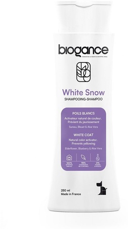 Biogance White Snow Shampoo | Fehér szőrű kutyák fürdetéséhez