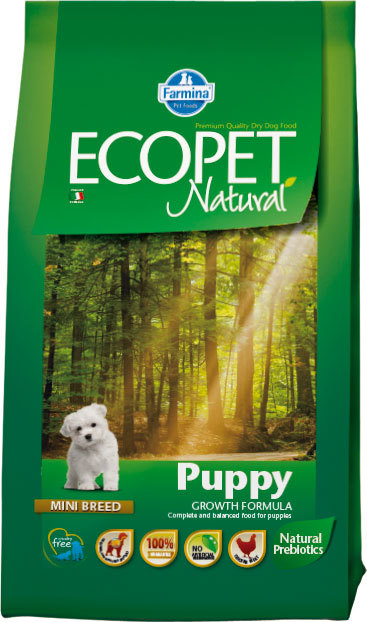 Ecopet Natural Puppy Mini | Száraztáp kistestű kutyákölykök számára Ecopet Natural Puppy Mini | Száraztáp kistestű kutyákölykök számára