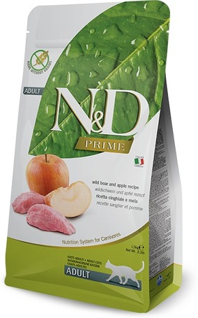 N&D Cat Prime Adult Boar & Apple | Vadisznóhúsos és almás macskatáp | Gabona- és gluténmentes eledel