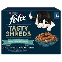Felix Shreds halas válogatás - Marhás, csirkés, kacsás és pulykás tépett falatok szószban macskáknak - Multipack Felix Shreds halas válogatás - Marhás, csirkés, kacsás és pulykás tépett falatok szószban macskáknak - Multipack