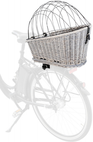 Trixie szürke fonott szállítókosár kerékpárra