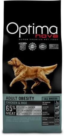 Visán Optimanova Dog Adult Obesity Chicken & Rice táp túlsúlyos kutyáknak csirkével és rizzsel