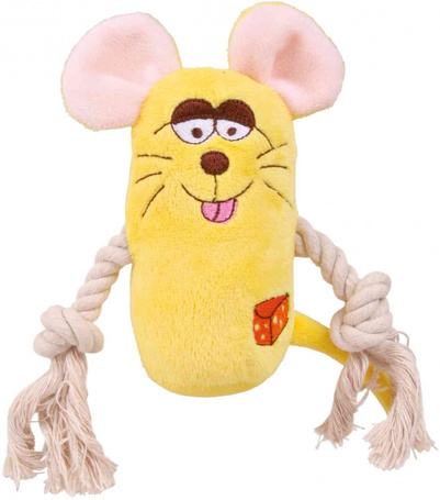 Trixie sípoló színes plüss állatfigura rágókötéllel kutyáknak