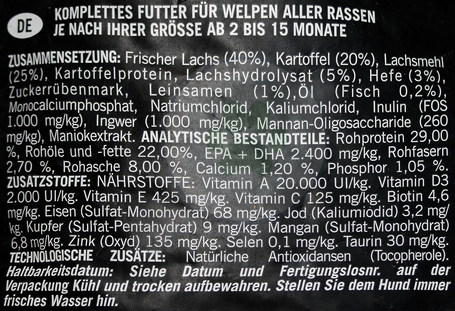 Visán Optimanova Dog Puppy Sensitive Salmon & Potato