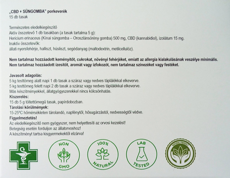 ByOrigin CBD + süngomba 19 aminosavval - Tasakos porkeverék | Kutyáknak és macskáknak