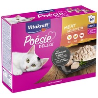Vitakraft Poésie húsos, szószos válogatás macskáknak - Alutasakos multipack (3 x 2 x 85 g)
