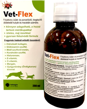 Vet-Flex folyékony ízület- és porcerősítő kutyák és macskák számára
