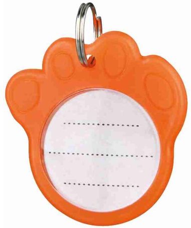 Trixie mancs formájú műanyag címtartó