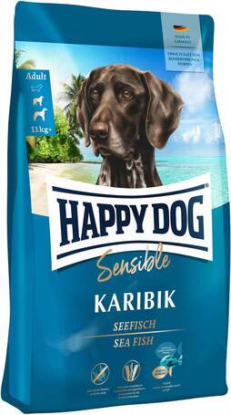 Happy Dog Sensible Karibik mélytengeri halas és krumplis kutyatáp