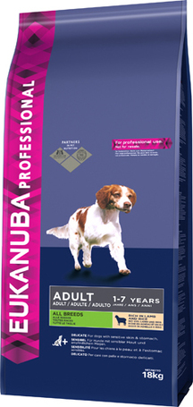 Eukanuba Adult All Breeds Lamb & Rice | Bárányhúsos táp minden fajtának | Kutyaeledel érzékeny emésztésre