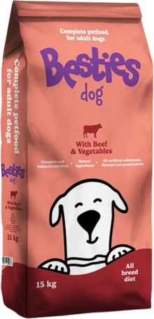 Besties Dog Beef & Vegetables - Marhás és zöldséges kutyatáp