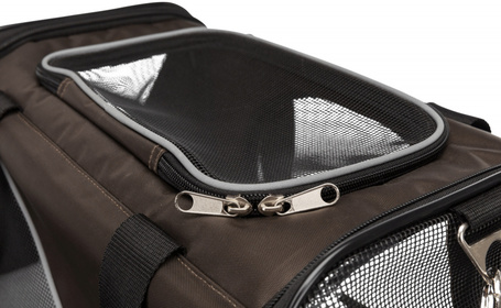 Trixie Joe jól szellőző barna kutyaszállító táska