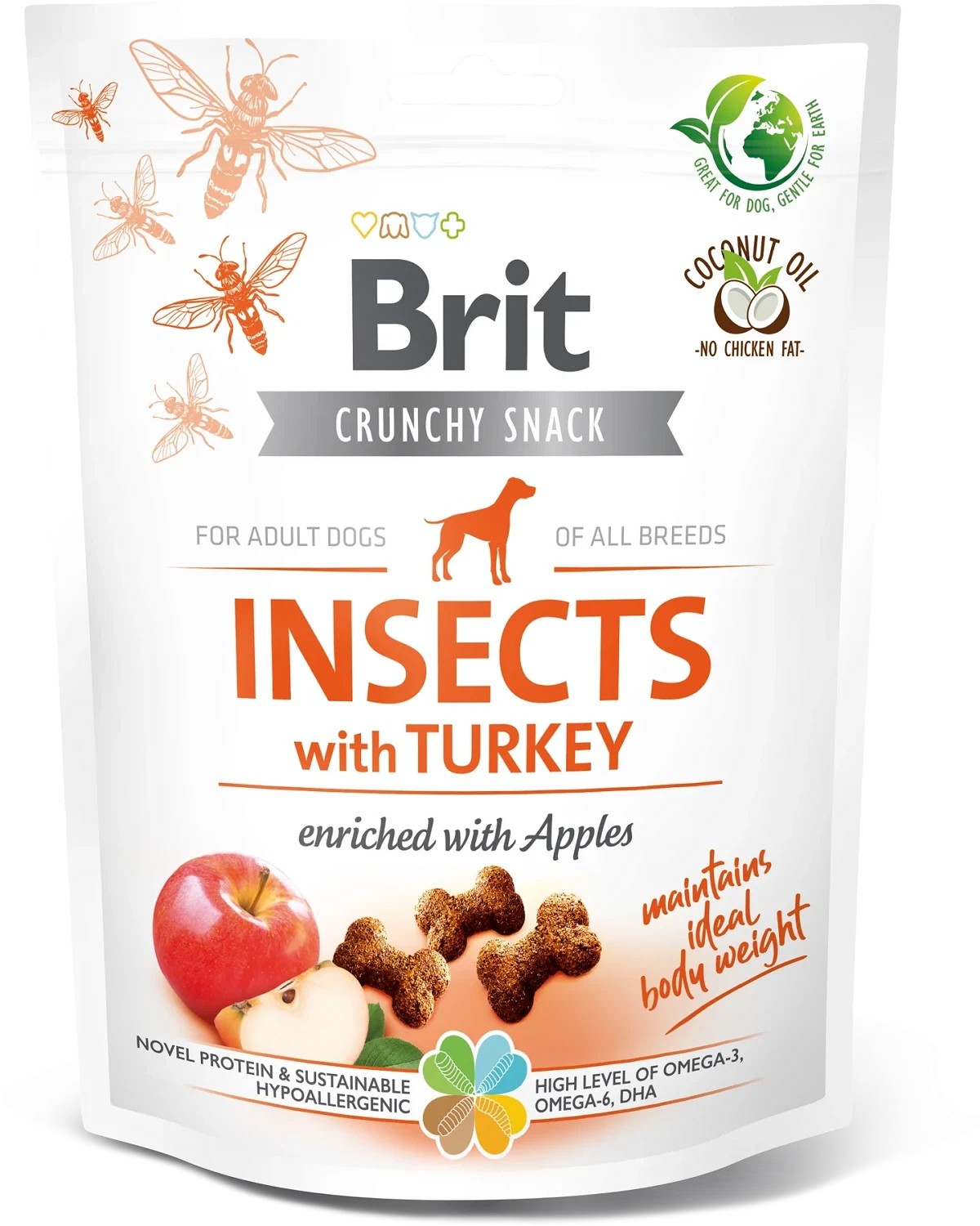 Brit Crunchy Snack Insects with Turkey enriched with Apples