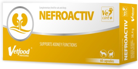 VetFood Nefroactiv vesefunkciót támogató kapszula kutyáknak és macskáknak