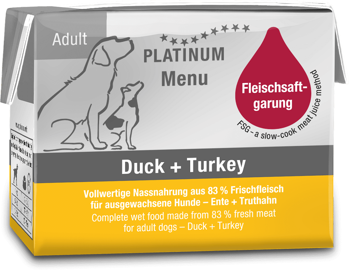 Platinum Menu hrană umedă cu rață și curcan