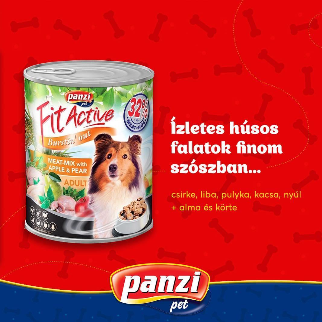 FitActive Dog Meat-Mix with Apple & Pear conservă pentru câini