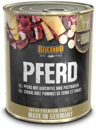 Belcando konzerv lóhussal, burgonyával és paszternákkal