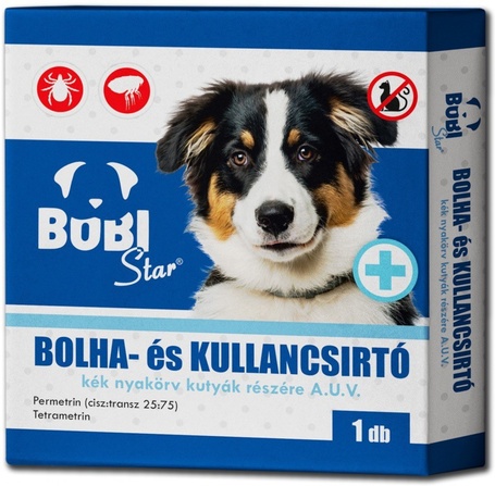 Bobi bolhairtó nyakörv kutyának