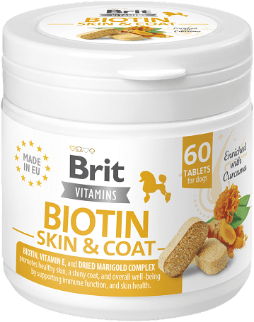 Brit Vitamins Biotin Skin & Coat kutyáknak (60 tabletta) 120 g