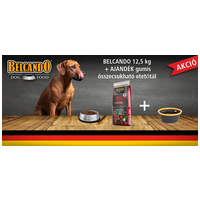 Összecsukható etetőtálat adunk most ajándékba a 12.5 kg-os Belcando tápokhoz