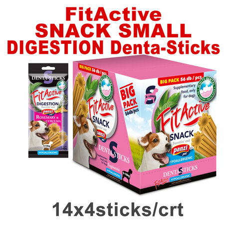 FitActive Hypoallergenic Denta-Sticks Digestion Rosemary & Curcuma - Emésztést támogató és fogtisztító rágórudak kutyáknak