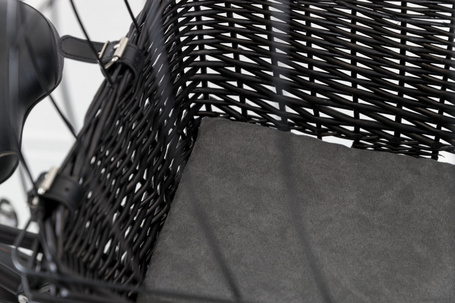 Trixie fekete kosár ráccsal kerékpárra