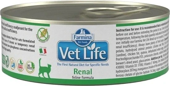 Vet Life conservă dietetică renală pentru pisici