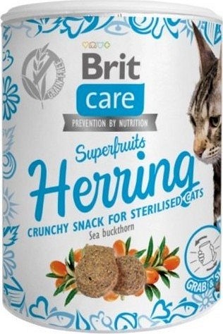 Brit Care Cat Snack Superfruits Herring pentru pisici