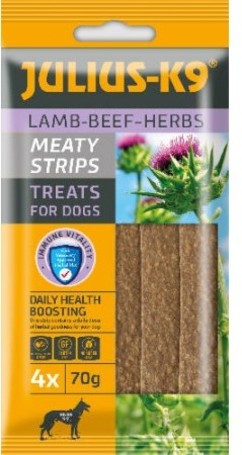 Julius-K9 Lamb & Herbals Meaty Strips | Gyógynövényes húslapocskák kutyáknak