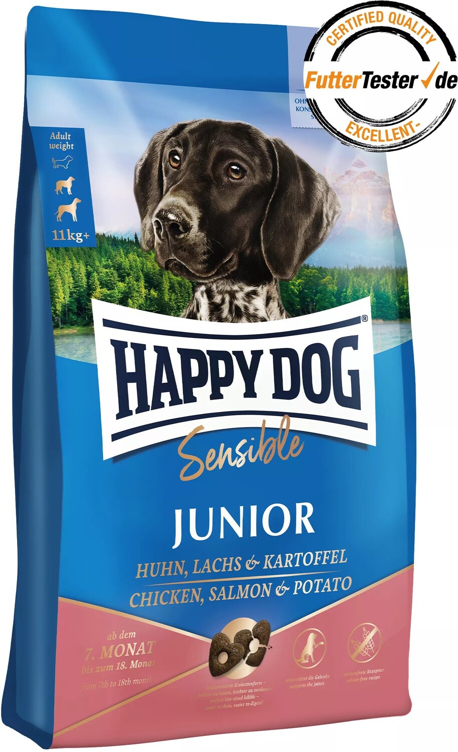 Happy Dog Sensible Junior Salmon & Potato hrană pentru câini în creștere