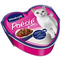 Vitakraft Poésie alutálkás macskaeledel lazaccal és tésztával paradicsomszószban