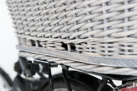 Trixie szürke fonott szállítókosár kerékpárra