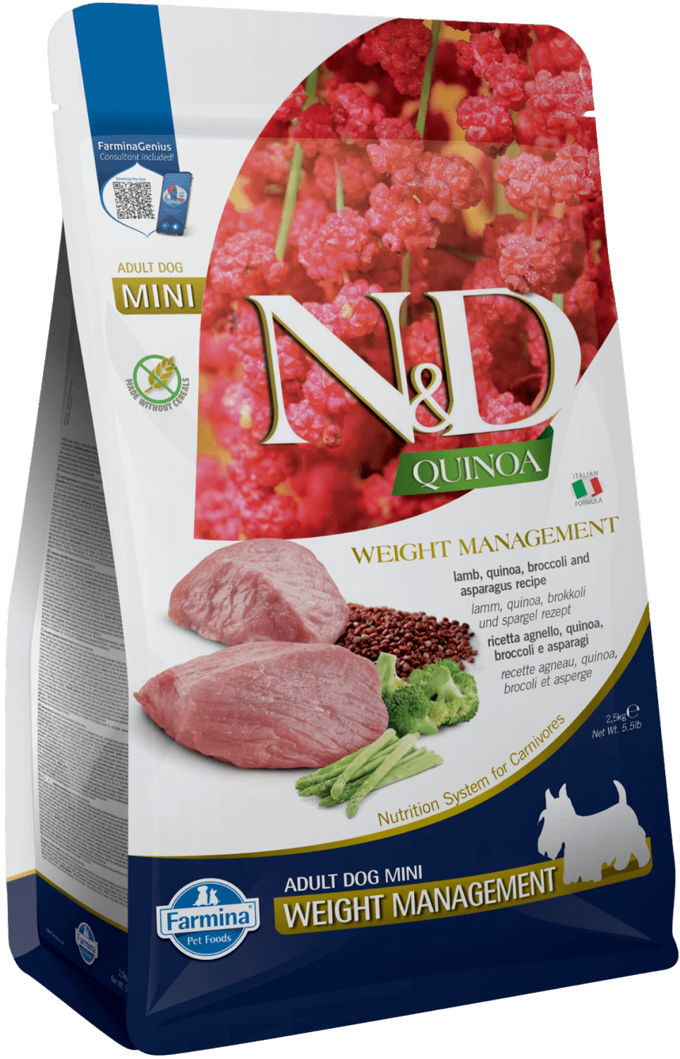 N&D Dog Grain Free Quinoa Weight Management Lamb
