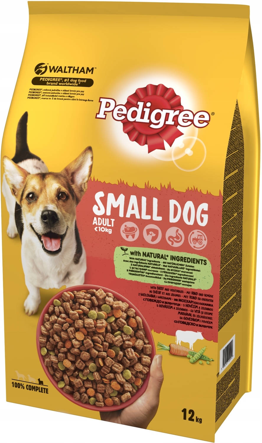 Pedigree Adult Mini - Hrană uscată pentru câini de talie mică, cu vită și legume