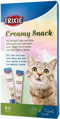 Trixie Creamy Snack - Lazacos és baromfi-májas paszta cicáknak