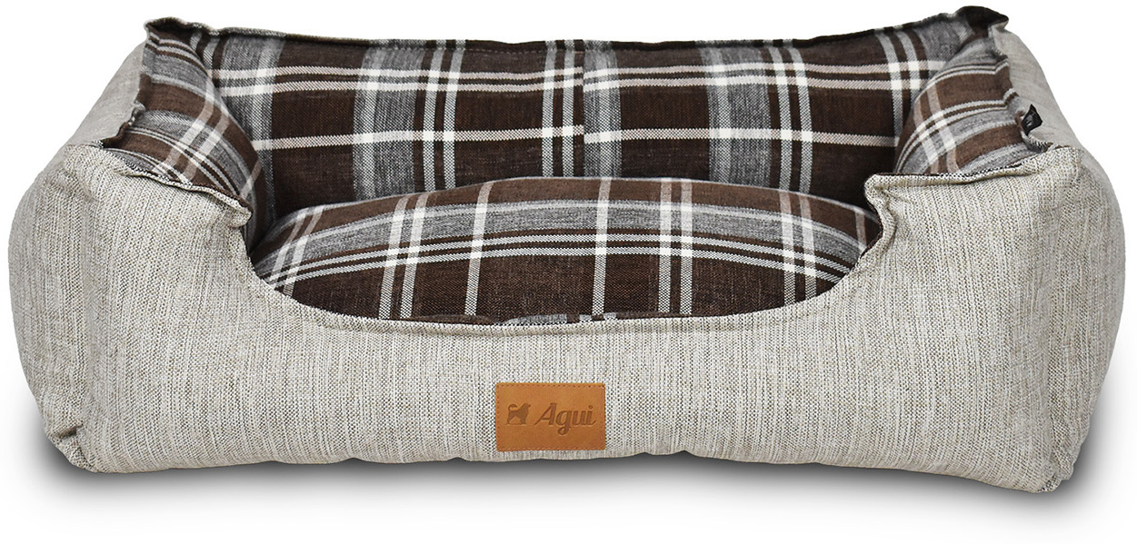 Agui Scotland Bed culcuș în culori gri și maro pentru câini