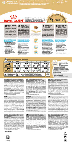 Royal Canin Sphynx Adult - Szfinx felnőtt macska száraz táp