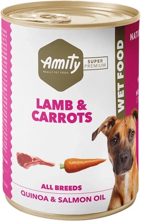 Amity Lamb & Carrots, Quinoa & Salmon Oil konzerv kutyáknak (24 x 400 g) 9600 g