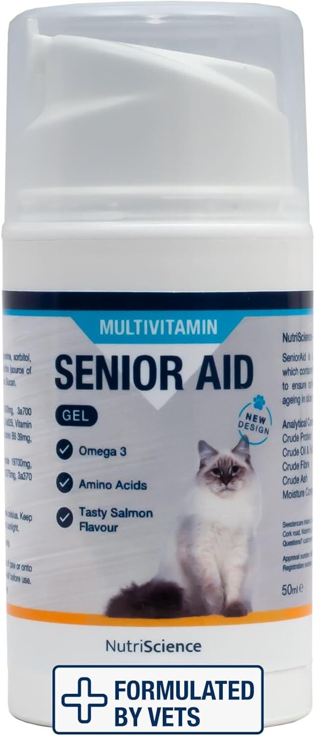 NutriScience Senior Aid Multivitamin gel pisici seniori