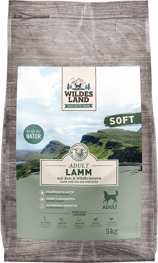 Wildes Land Soft félnedves monoprotein táp báránnyal
